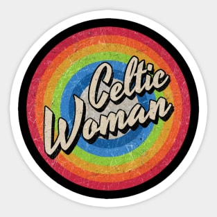 Vintage Style circle - Celtic Woman Sticker